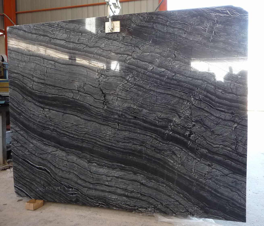 Ancient Wood Grey Marble Slabs