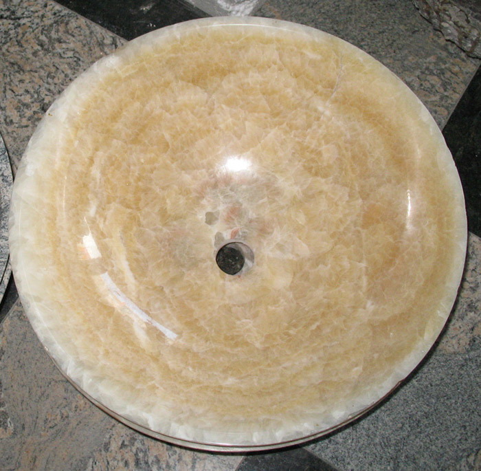 <b>Rosin Jade Yellow Marble Sink</b>