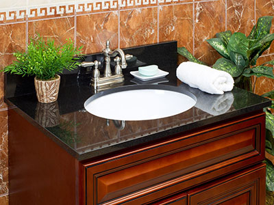 <b>Absolute Black Granite Vanity Top</b>