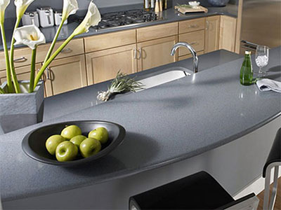 California Grey Quartz Kitchen Countertop