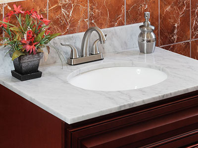 Cara White Marble Vanity Top