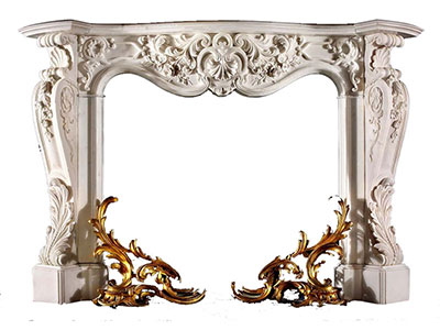 China White Artificial Marble Mantels