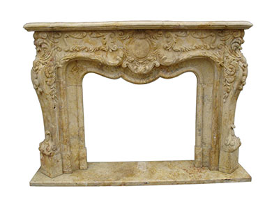 China Yellow Travertine Mantels