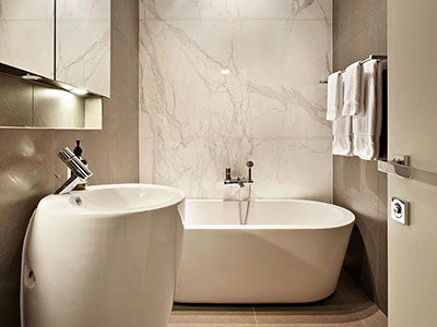 Italy White Marble Basins Bathtub