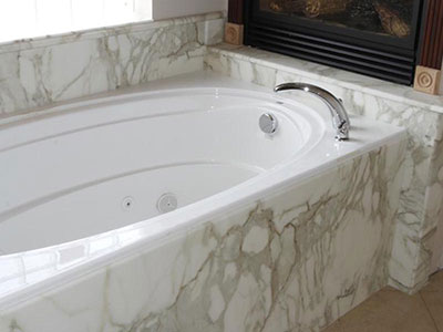Italy White Marble Bathtub