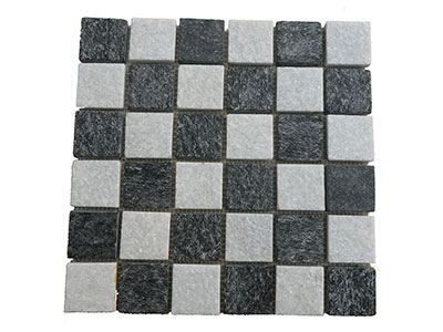 <b>Slate Black and White Mosaic Tile</b>