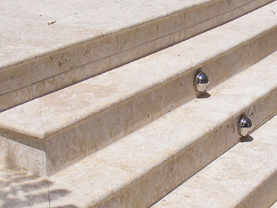 Beige Limestone Stair