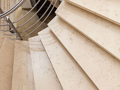 Beige Marble Outdoor Stair