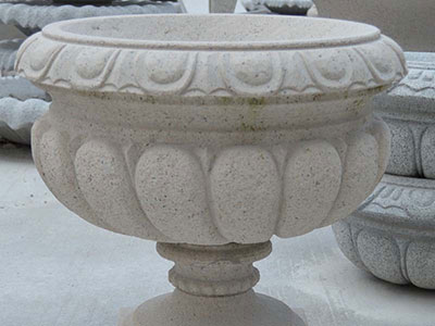 China Beige Granite Flower Pot