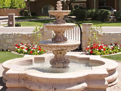 China Beige Limestone Fountain