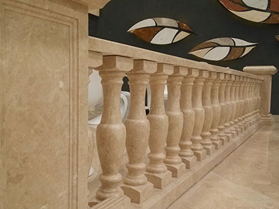 China Beige Marble Railing