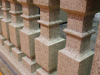 China Square Rustic Granite Baluster