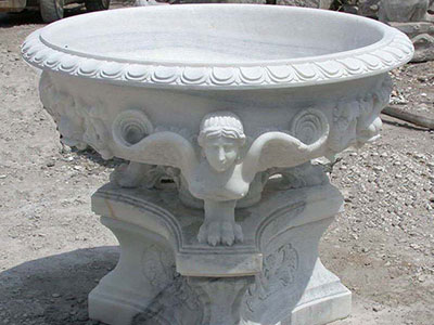 <b>China White Marble Flower Pot</b>