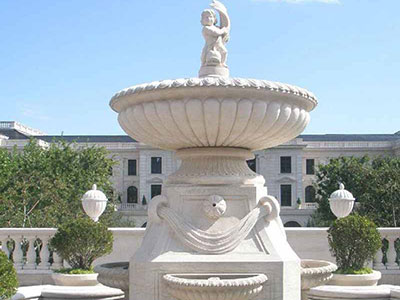 China White Marble Fountain