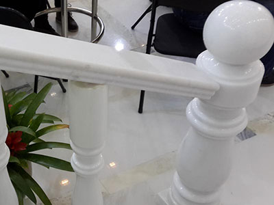 China White Marble Railing