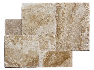 Coffee Travertine French Pattern