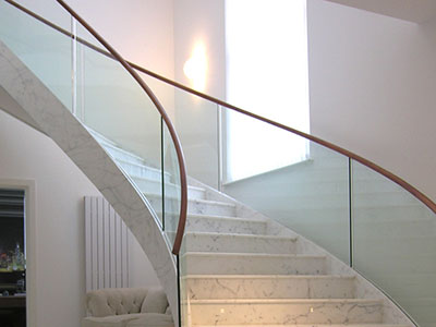 Italy White Bianco Carrara Marble Stair