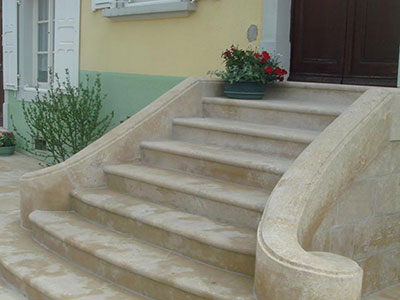 Travertine Outdoor Stair