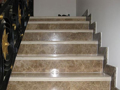 Turkey Brown Light Emperador Marble Stair