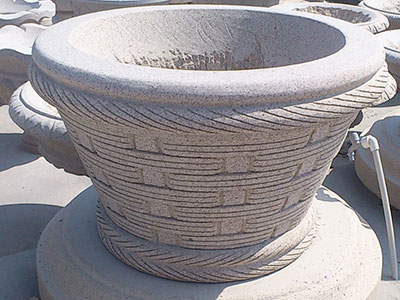 Yellow Granite Flower Pot