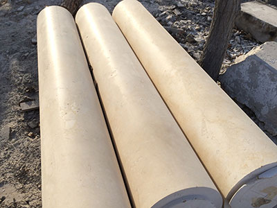 Yellow Travertine Column