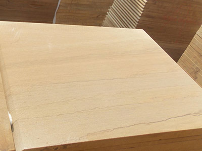 Light Yellow Wooden Vein Sandstone Tile