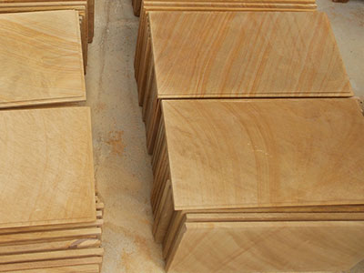 Yellow Wood Grain Sandstone Tile